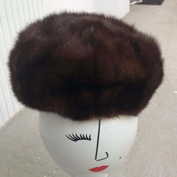 Vintage  mink hat/beret - Picture 2 of 4
